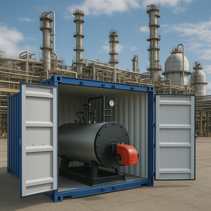 VKS Alquiler Calderas · Sala de Calderas Industriales Móviles / Portátiles en Container / Contenedor en Pirineus