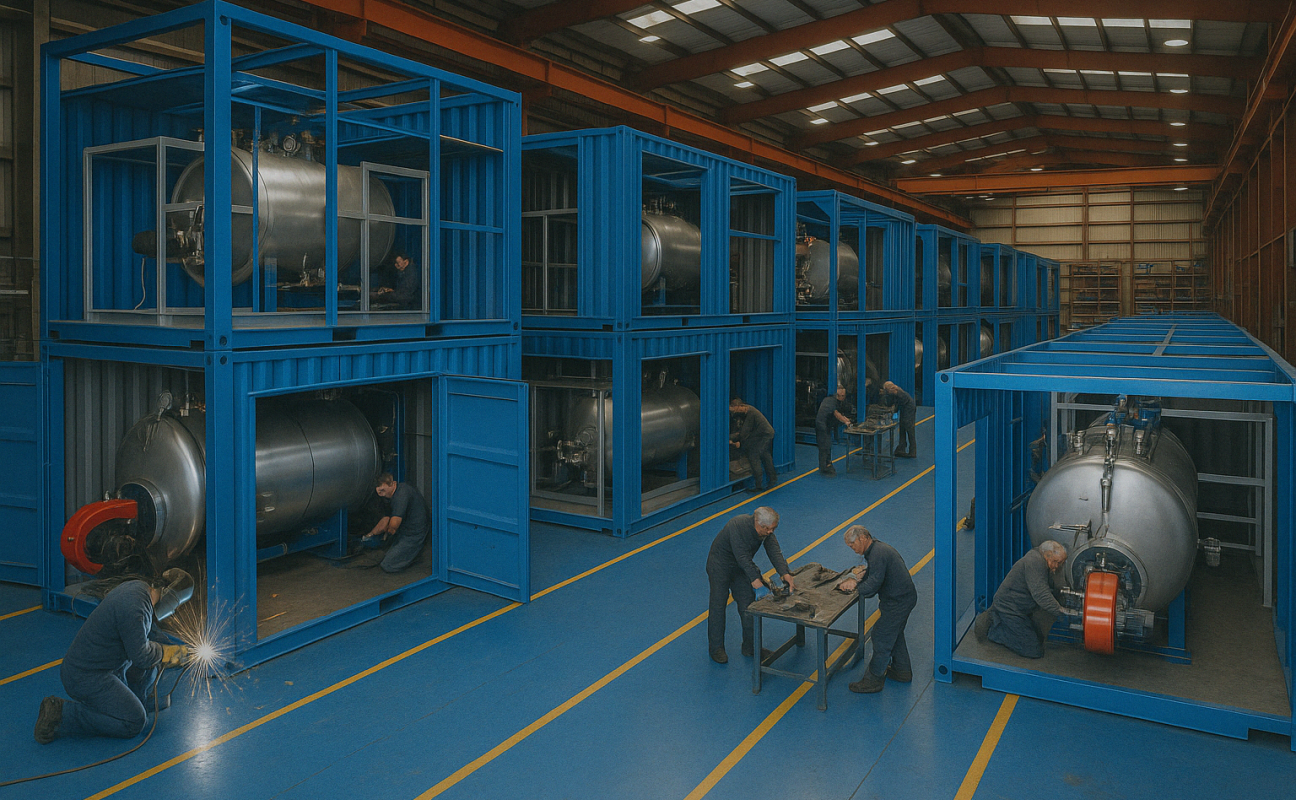 VKS Alquiler Calderas · Alquiler / Renting de Calderas Industriales en Container / Contenedor en Pirineus